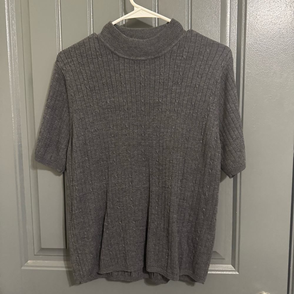Vintage Laura Scott Charcoal Knit Turtleneck